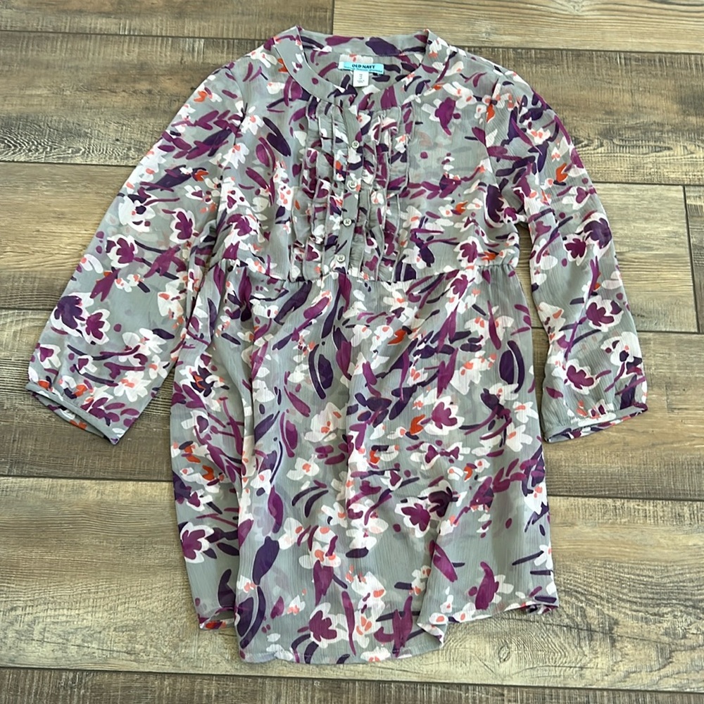 NEW Old Navy Maternity Floral Blouse XS
